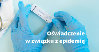 Oświadczenie w związku z epidemią