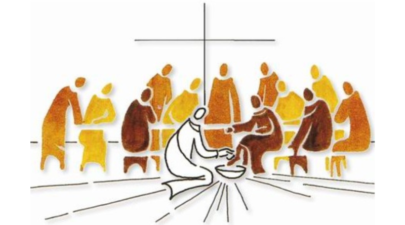 Wspólnota jedności Jezus myje nogi uczniom - bez napisów