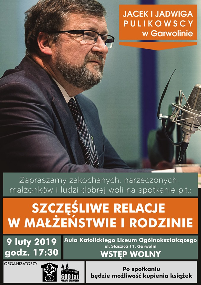 plakat z programem - Jacek i Jadwiga Pulikowscy w Garwolinie