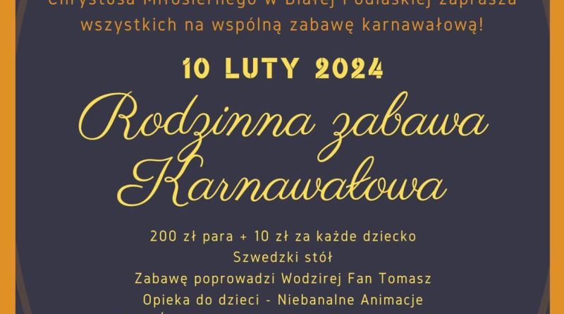 Rodzinny Bal Karnawałowy w Łomazach 10.02.2024