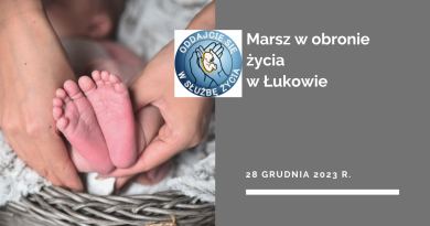 Marsz w obronie życia w Łukowie 2023-12-28