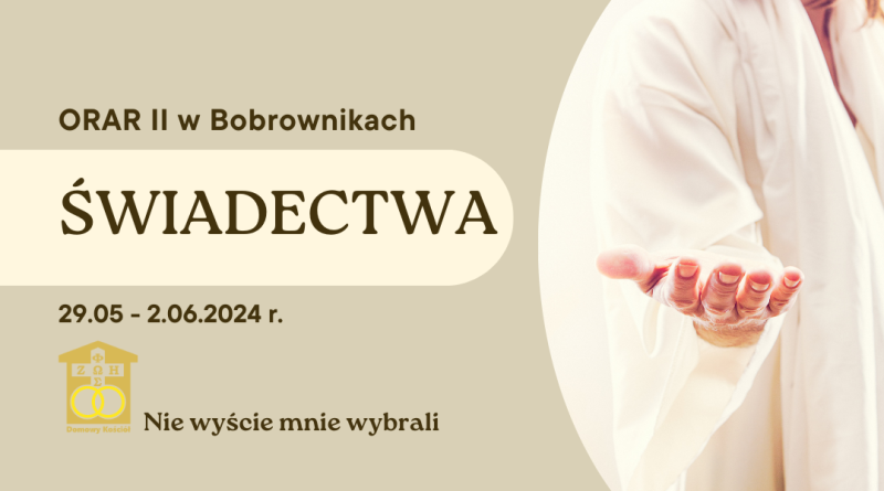 2024-05-29 do 2.06.2024 ORAR II W Bobrownikach